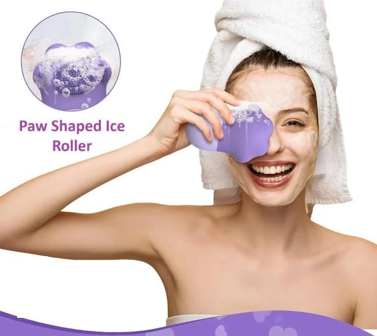 “Paw Shaped Ice Roller for Face & Eyes – Puffy Eyes & Glowing Skin”