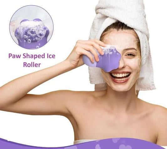 “Paw Shaped Ice Roller for Face & Eyes – Puffy Eyes & Glowing Skin”